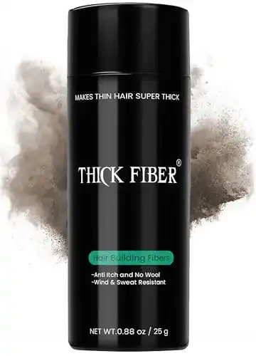 Streuhaar Thick Fiber – Haarfasern in Mittelbraun für volles Haar