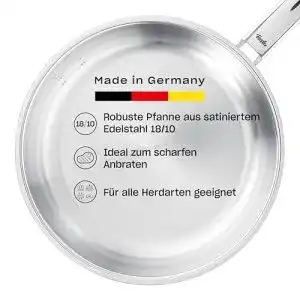 Fissler Pure Collection Edelstahl-Pfanne 24 cm unbeschichtet
