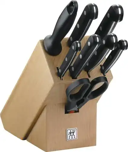 Messerset Zwilling Twin Gourmet mit 9 Teilen im Holzblock