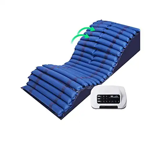 Wechseldruckmatratze zur Dekubitus-Prophylaxe aus PVC mit Luftpumpe