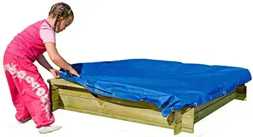 Sandkastenabdeckung für 120 x 120 cm Sandkästen aus PE-Gewebe