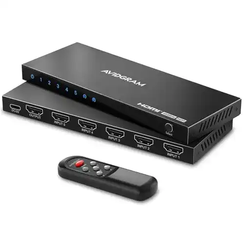 HDMI Switch Avidgram 4K 60Hz mit 5 Eingängen und HDMI 2.0