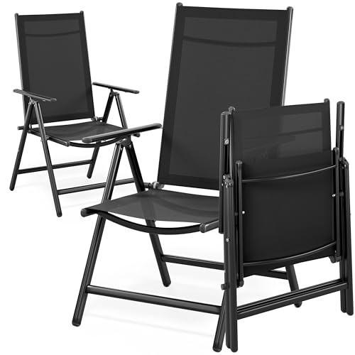 Alu-Gartenstühle Casaria Gartenstuhl 2er Set Hochlehner