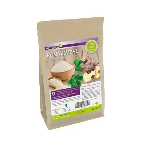 Vita2You Konjakmehl 250g – Glucomannan für die Ernährung