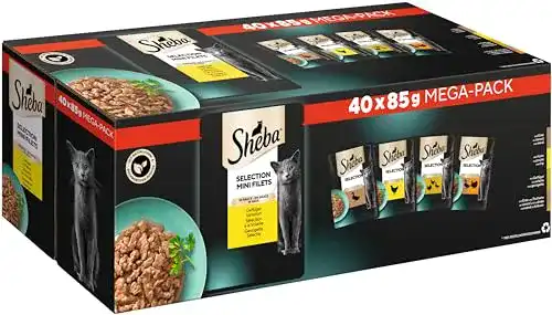 Katzennassfutter Sheba Selection in Sauce 40x85g