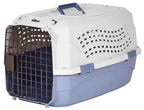 Hundebox von Amazon Basics, zweitürige und überladbare Hundehütte