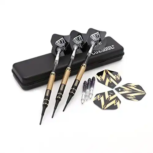 CUESOUL Softdarts 16 Gramm mit Soft Tip und PC-Material-Dartwellen