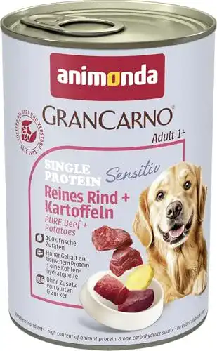 Animonda GranCarno Hundefutter für ausgewachsene Hunde mit Rind und Kartoffeln