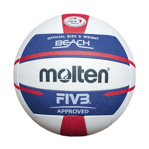 Beachvolleyball Molten Europe Ball V5B5000 DE in Weiß/Blau/Rot Größe 5