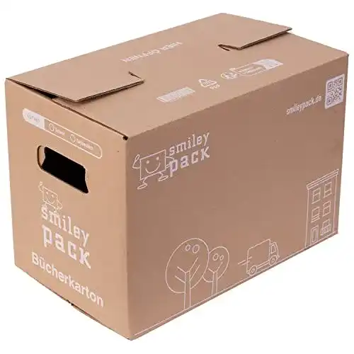 Umzugskartons Smiley Pack 10 Stück für Bücher und Akten
