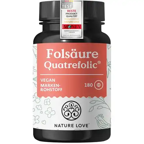 Folsäure Quatrefolic für Kinderwunsch 180 Tabletten
