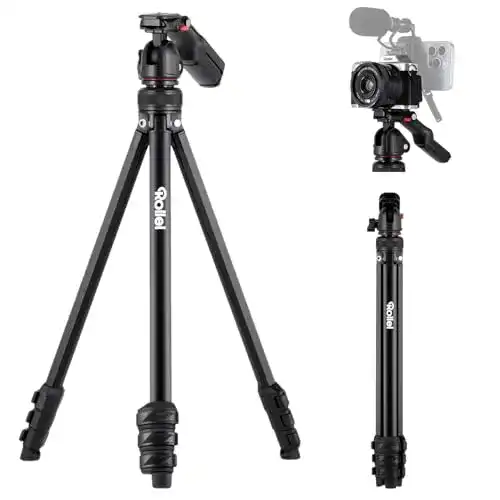 Rollei Compact Creator Stativ für Kamera und Smartphone, 152 cm