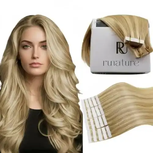 Tape Extensions RUNATURE Echthaar 30cm in Blond