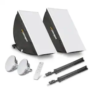 Walimex Pro Softbox-Set 2x 40x60cm 60W Bi Color LED für Fotografie
