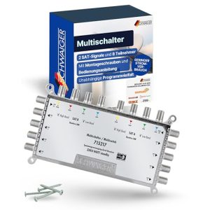Schwaiger 5217 Multischalter 9/8 für 2 auf 8 Teilnehmer
