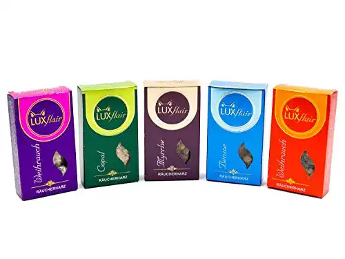Räucherwerk Luxflair Premium Set mit Weihrauch, Myrrhe, Copal und Benzoe