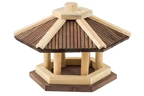 Vogelhaus aus Holz für Futterstelle im Garten oder Balkon