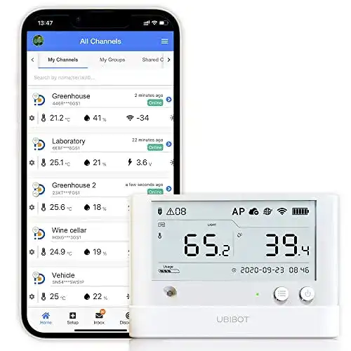 WLAN Thermometer Ubibot WS1 Pro Temperatur- und Feuchtigkeitssensor