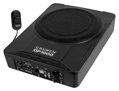 Crunch GP1000 Aktiv-Subwoofer 25 cm für Auto mit integriertem Verstärker