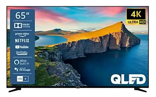 Telefunken 65 Zoll QLED Fernseher QU65K800 mit Smart TV Funktionen