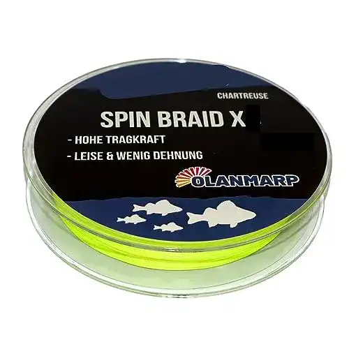 Geflochtene Angelschnur Olanmarp Spin Braid X in Chartreuse, 250 m