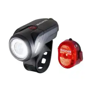 Fahrradlampe Sigma Aura 35 und Nugget II Spritzwassergeschütztes Set