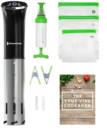 Sous-Vide Stick von KitchenBrothers mit Zubehör und Kochbuch