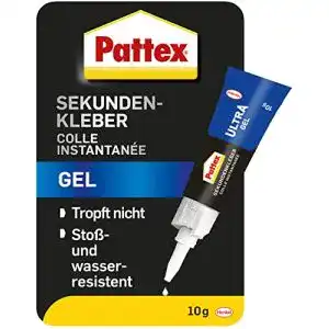 Gummikleber Pattex Sekundenkleber Ultra Gel, flexibler Superkleber 10g
