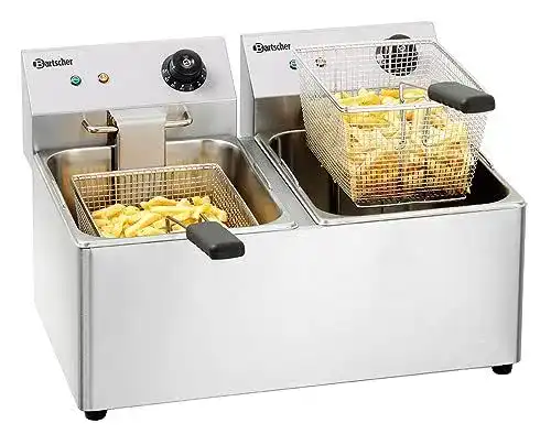 Doppelfritteuse Bartscher A162812E Snack IV mit 16 Litern Fassungsvermögen
