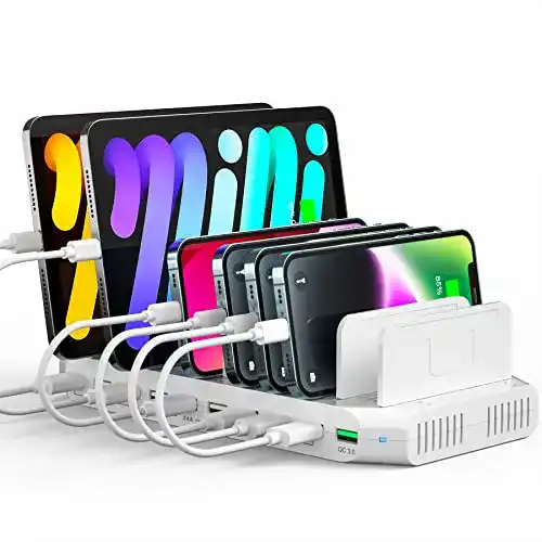 Alxum USB Ladestation für mehrere Geräte mit 10 Ports und 60W Leistung