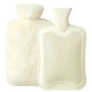Wärmflasche aus Gummi mit weichem Bezug 2L von Homealexa