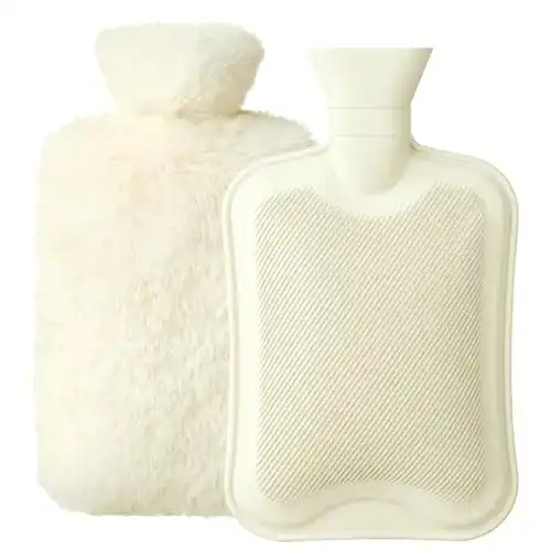 Wärmflasche aus Gummi mit weichem Bezug 2L von Homealexa
