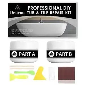 Badewannen Reparaturset Deuvuo für Emaille, Keramik und Acryl
