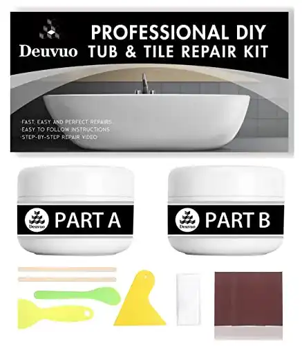 Badewannen Reparaturset Deuvuo für Emaille, Keramik und Acryl