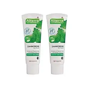 Bio-Zahnpasta Alterra Zahncreme Bio-Minze im 2er Pack (2 x 75 ml)