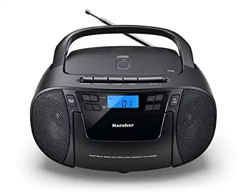 Karcher RR 5045 Tragbarer CD-Player mit Kassettendeck und FM-Radio