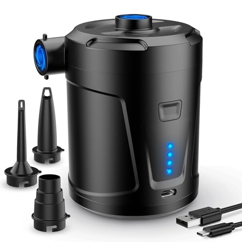 Akku-Luftpumpe SUPPOU Elektrische Luftpumpe mit 5200 mAh, tragbar
