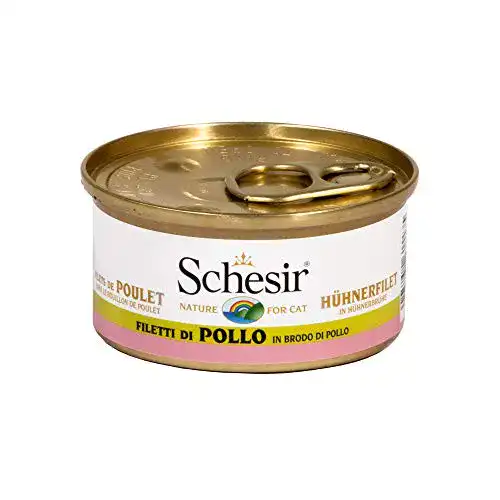Schesir Katzenfutter in Brühe Hühnerfilet – 24 Dosen à 70 g