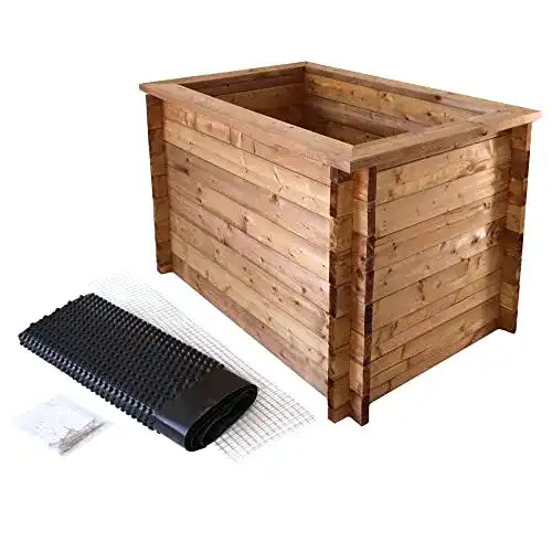Hochbeet aus Holz mit Noppenfolie – Ergonomische Gartenlösung