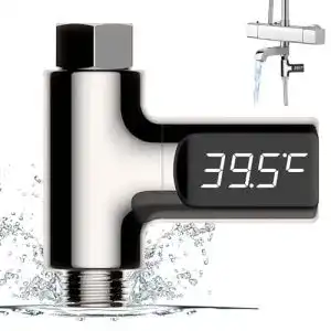Duschthermometer Molbory LED Digital Badethermometer für Badewanne