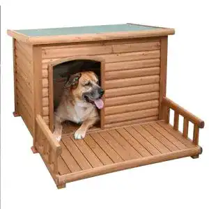 Hundehütte Kerbl mit Terrasse 113 x 127 x 83 cm