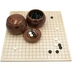 Go-Spiel von Hebsacker Verlag – Standard Go-Set mit Holzbrett und Steinen