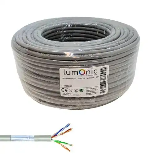 Cat5e Netzwerkkabel Lumonic 50m F/UTP für Gigabit LAN