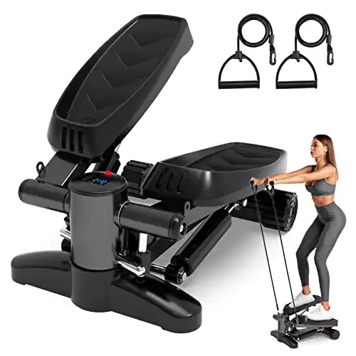 Mini-Stepper Bubbacare mit Widerstandsbändern für das Heimtraining