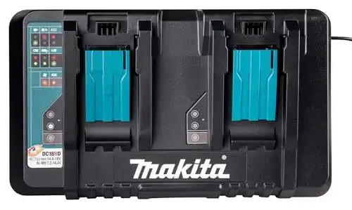 Makita Ladegerät für 14,4 bis 18 V Akkus in Blau/Silber