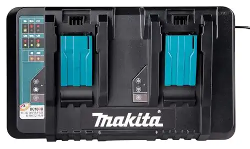 Makita Ladegerät für 14,4 bis 18 V Akkus in Blau/Silber