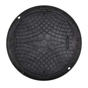 Schachtabdeckung Schachtdeckel DN600 Klasse A15 Schwarz 11 kg