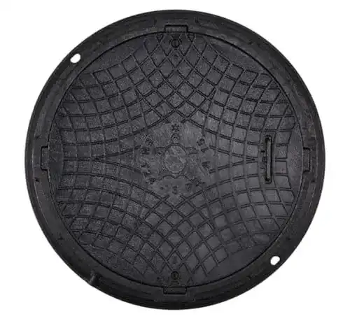 Schachtabdeckung Schachtdeckel DN600 Klasse A15 Schwarz 11 kg