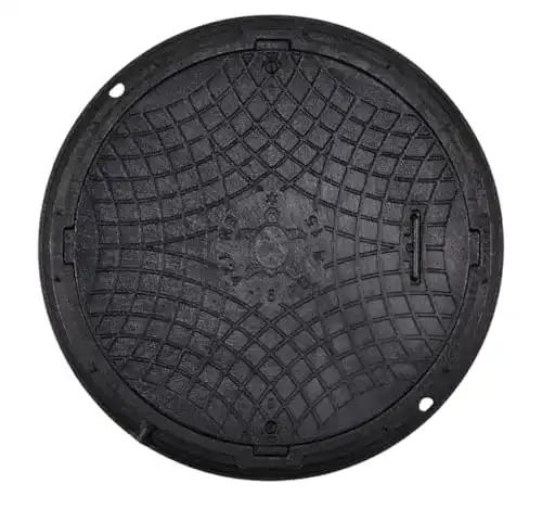 Schachtabdeckung Schachtdeckel DN600 Klasse A15 Schwarz 11 kg