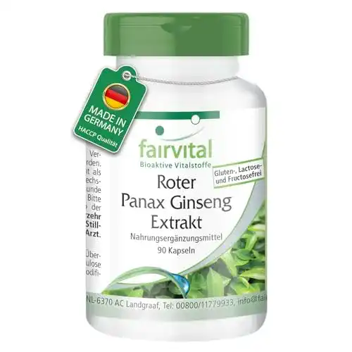 Ginseng-Kapseln von Fairvital mit 400mg rotem Panax Ginseng Extrakt